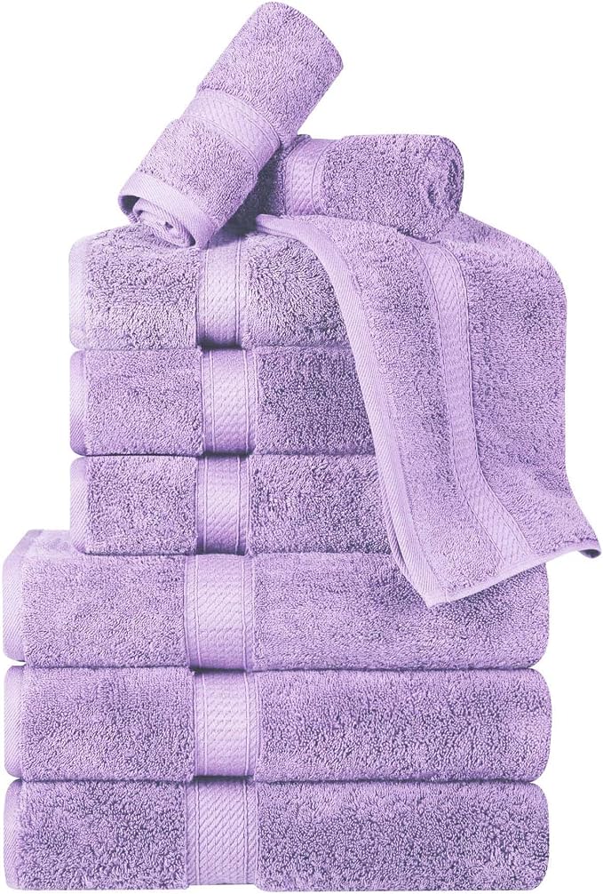 Superior Egyptian Cotton Pile 9 Piece Towel Set, Includes 3 Bath, 3 Hand - Image 2