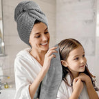 Microfiber Hair Towel Wrap for Women, Quick-Dry Turban, Ultra Absorbent & - Image 7