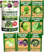 HOME GROWN Cabbage Seeds 7 Variety Mix 2000+ Heirloom Non-GMO, High Germination by HOMEGROWN