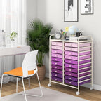Giantex 20 Drawers Rolling Cart, Mobile Storage Drawer Cart, Classroom - Image 9