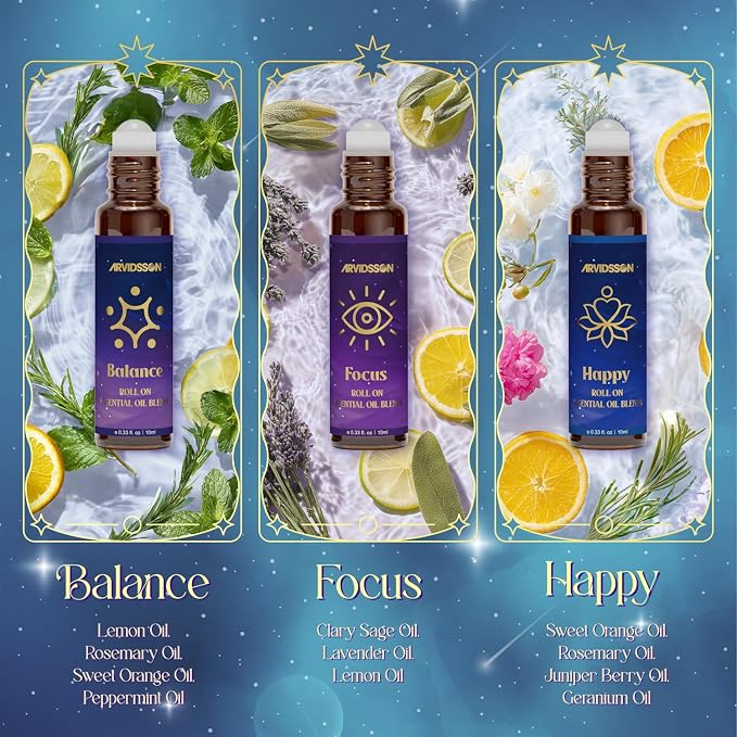 ARVIDSSON Essential Oils Roll On Set, Natural Self Care Essential Oil Blends - Image 4