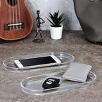 SheeChung Acrylic Vanity Tray, 2 Pack, 9.65 in x 4.5 in x 0.79 in, Catchall Tray - Image 6