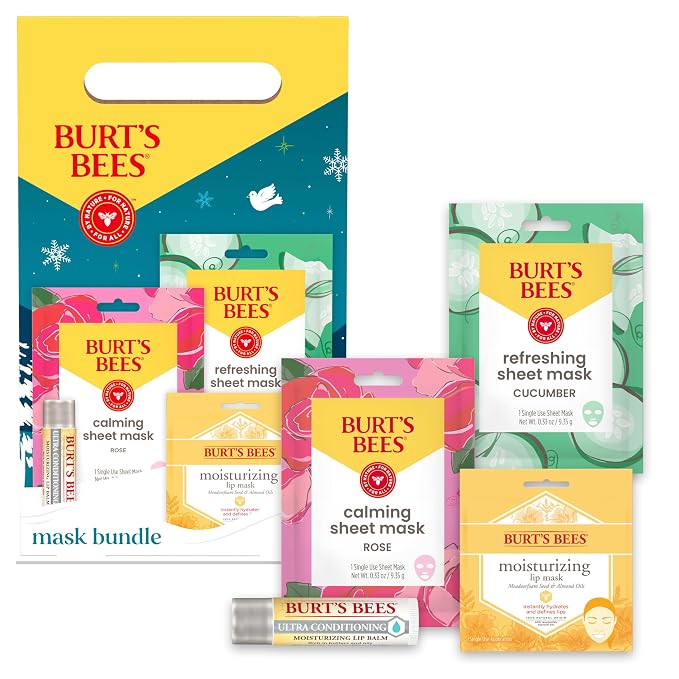 Burt’s Bees Mothers Day Gifts Set, Face Mask Bundle, Ultra Conditioning Lip by BurtsBees