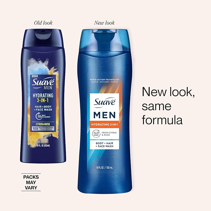 Suave Men Hydrating 3-in-1 Body + Hair + Face Wash - Image 4