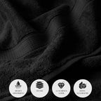 SUPERIOR Solid Egyptian Cotton Towel Set, Washcloths 13” x 13”, Hand Towels 20” - Image 6