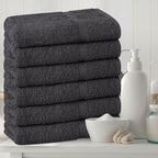 Towel and Linen Mart 100% Cotton Grey 6 Pack Medium Bath Towel Set, Quick Dry - Image 5