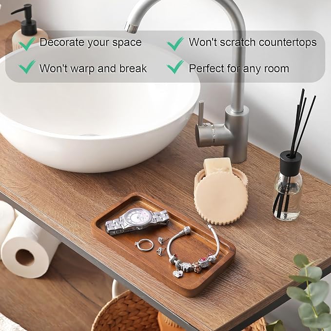 ALELION 6" Small Tiny Bathroom Vanity Tray - Image 7