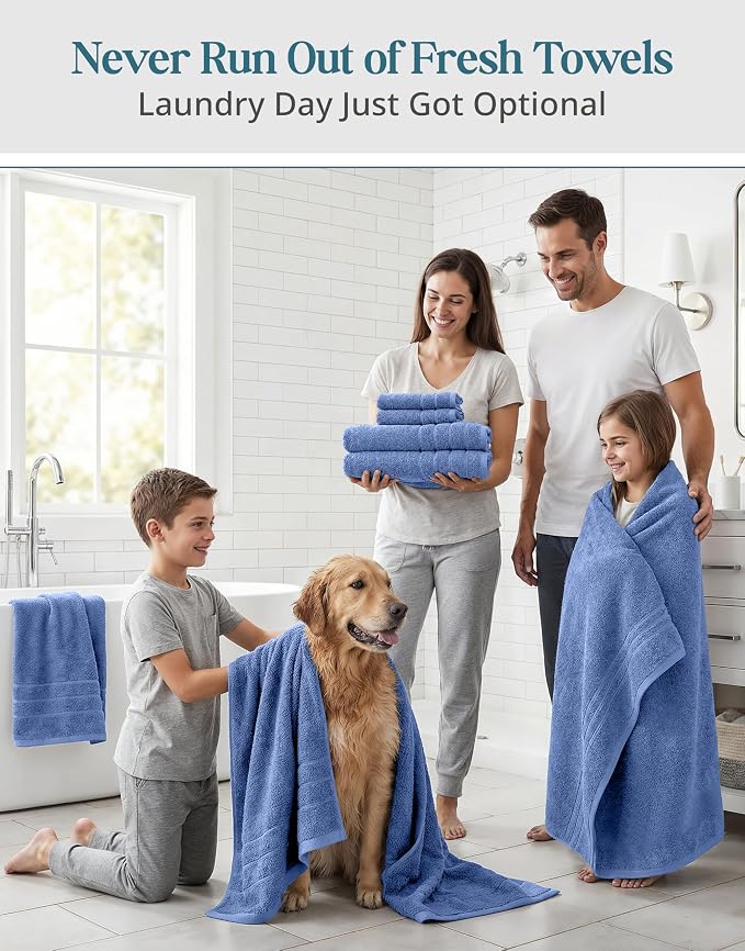 Casa Platino Cotton Bath Towel 18 Piece Set - Image 4