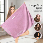 my novel things 2 Pack Extra Large Microfiber Hair Towel, 37.4" x 26.4" Towel - Image 3