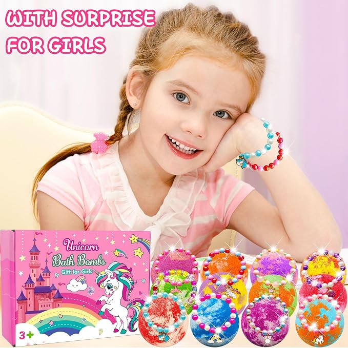Unicorn Bath Bombs with Surprise Toys Inside - Image 5