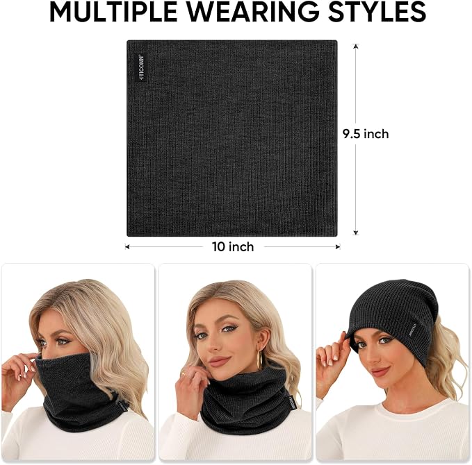 TICONN Neck Gaiter Face Cover Scarf, Neck Warmer Breathable Sun & Wind-proof - Image 3