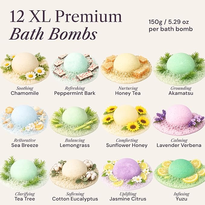 ADELEGOURDAIN Bath Bombs Set XL, Spa Gift Set - Image 3