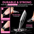 UNA GELLA Almond Nail Tips 216pcs Medium Almond Press on Nails Pre-shape Gel - Image 4
