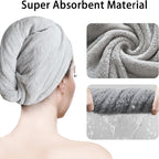 2 Pack Microfiber Hair Towel Wrap - Image 4