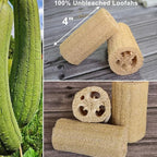 Natural Loofah Sponge, METLUCK 6 Pack Organic Real Loofah Exfoliating Body - Image 2
