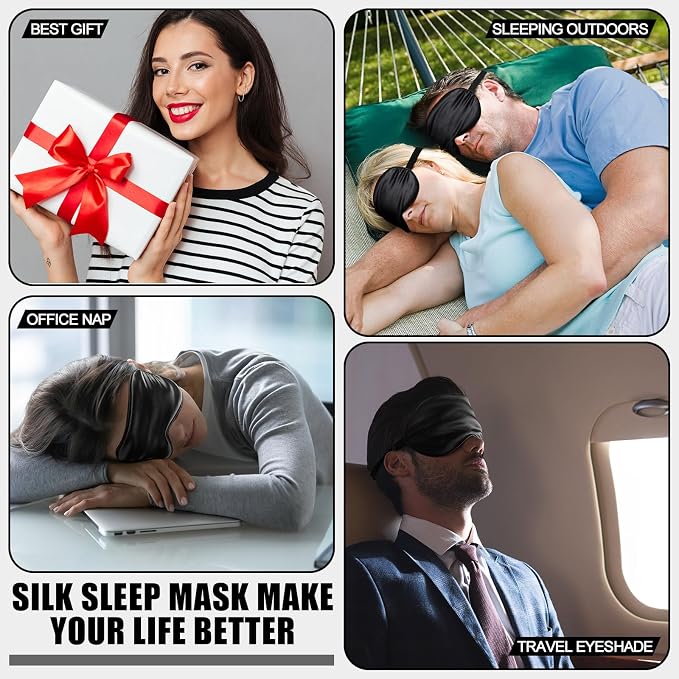 Xtinmee 30 Pieces Silk Sleep Mask Silk Eye Mask - Image 7