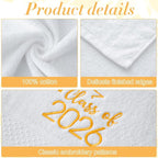 MASHAN Class of 2026 Graduation Hand Towels 3 Pack, 100% Cotton Soft Absorbent - Image 3