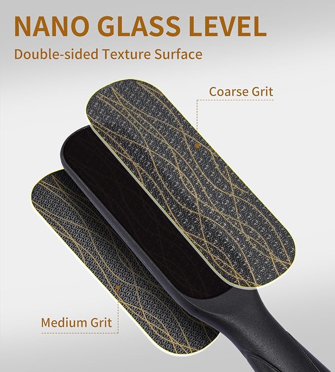 Nano Glass Foot File, Double-Sided Foot Callus Remover Feet Scrubber Hard & - Image 2