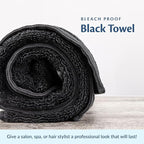 Black Bleach Proof Towels Set, 24 Pack 100% Cotton 16" X 27" Color Safe - Image 2