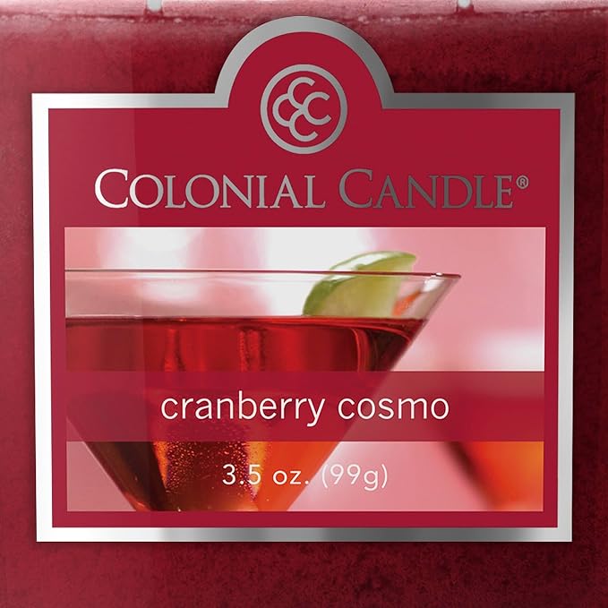 Colonial Candle Cranberry Cosmo Scented Jar Candle, 2 Wick, 3.5 oz, Mottled Wax - Image 5