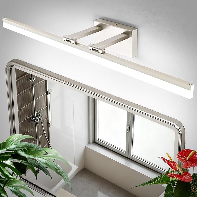 SOLFART Bathroom Lights Over Mirror: 32 Inch Bathroom Vanity Light- Brushed by SOLFART