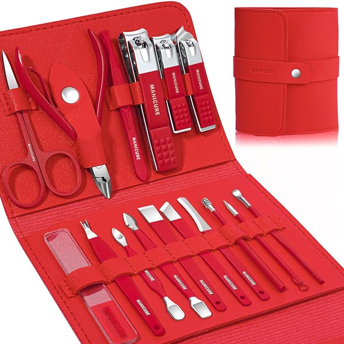 Manicure Set Professional Nail Clippers Pedicure Kit by Leipple