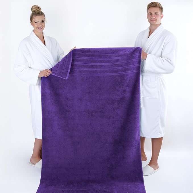 American Soft Linen 35x70 Jumbo Large Bath Towel, 600 GSM 100% Cotton Turkish - Image 5