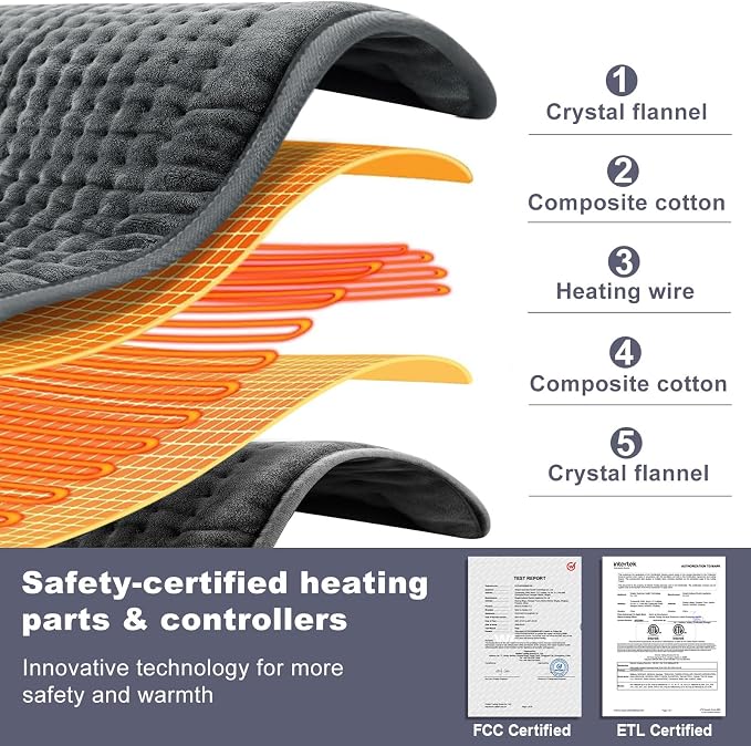 VAAGHANM Heating Pad: 33 x 17 inches Electric Heating Pad - Image 2