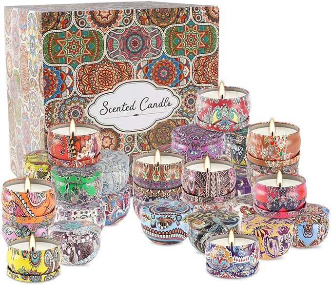 36 Pack Scented Candles Set for Home, Relaxing Stress Relief, Aromatherapy - Image 4
