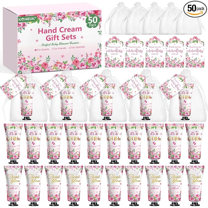 KONEUK 50 Pack Bulk Hand Cream Sets, Bridal Shower Favors, Appreciation Gifts by KONEUK