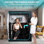Smartmak Portable Far Infrared Sauna, Home Two Person Sauna Box - Image 3