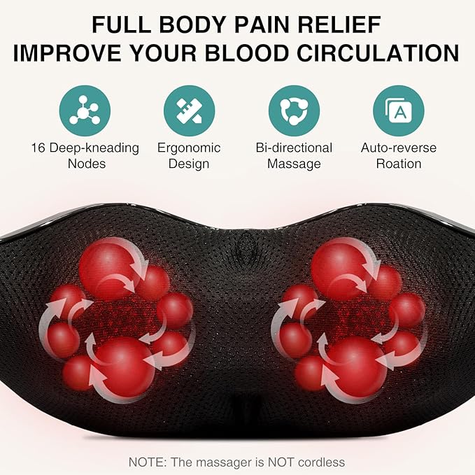 Nekteck Shiatsu Neck Massager - Image 2