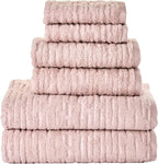 SKL Home CloudSoft 100% Cotton Luxury 6-Piece Towel Set, 600 GSM, Ultra Plush & by SKLHomebySaturdayKnightLtd