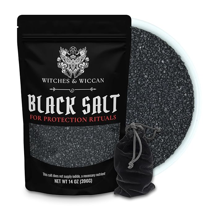 Black Salt for Protection Rituals & Wiccan Spells, Handcrafted Negative Energy by WitchesandWiccan