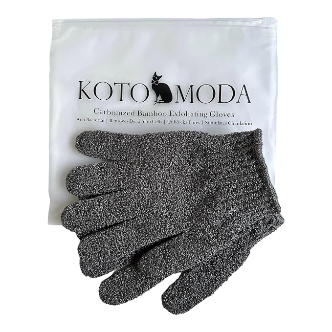 Sphynx Cat Bath Glove, Carbonized Bamboo Charcoal Exfoliating Mitt by Madewithcatsandforcats