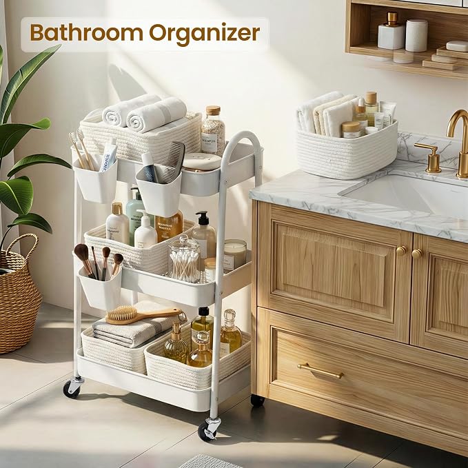 3-Tier Rolling Utility Cart - Image 5