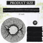 100 Pcs Disposable Nonwoven Bouffant Caps 21 Inch Hair Net Elastic Cap Hair - Image 4