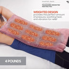 Calming Heat Massaging Vibrations Weighted Heating Pad by Sharper Image | - Image 3
