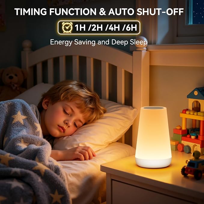 Auxmir Night Light, Dimmable Touch Lamp - Image 6