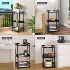 POXAKA 3 Tier Bamboo Bathroom Shelves, Ladder Shelf - Image 6