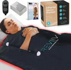 Portable Sauna Blanket with Zipper Arm Holes - 6 ft x 3 ft Far Infrared Sauna by Reviiv