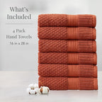 NY Loft 100% Cotton Hand Towel 6 Pack Hand Towel Set | Super Soft & Absorbent - Image 2