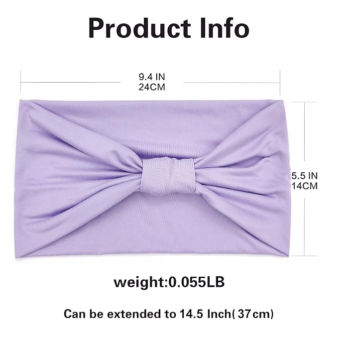 GiLi 6 Pack Wide Headbands for Women Non Slip Soft Elastic Hair Bands Yoga - Image 2