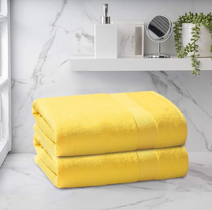 Belizzi Home Premium Cotton Oversized 2 Pack Bath Sheet 35x70-100% Pure Cotton - Image 3