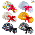 Scrub Caps Women Bouffant Scrub Caps, Adjustable Working Cap Ponytail Pouch Tie by YEAJOIN