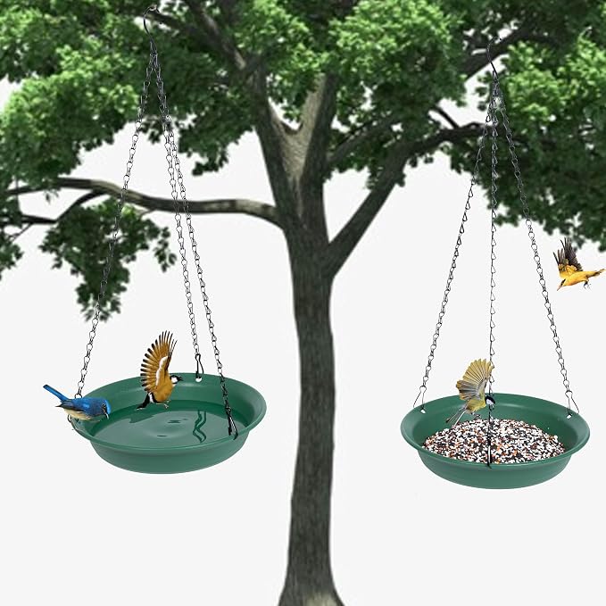 VUWEZ Hanging Bird Feeder & BirdBath - Image 5