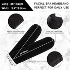 Whaline 3Pcs Spa Facial Headband Make Up Wrap Head Terry Cloth Headband - Image 2