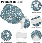 Scrub Caps Women Nursing Hats Floral Flowers - Image 4