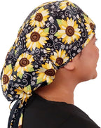 Sparkling EARTH Big Hair Ponytail Classic Surgical Style Scrub Working Cap - Image 4