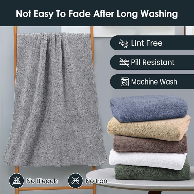JML Microfiber Bath Towels, Ultra Soft, Super Absorbent and Fast Drying - Image 7